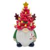 Lighted Christmas Gnome Tree Small Resin Faceless Old Man Christmas Tree Decoration for Holiday