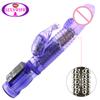 Dildo Králík Vibrátor Masturbátor G Spot 12 rychlostí Vibrace Duální motor Masážní Klitoris Rotační Stimulátor Ženská sexuální hračka