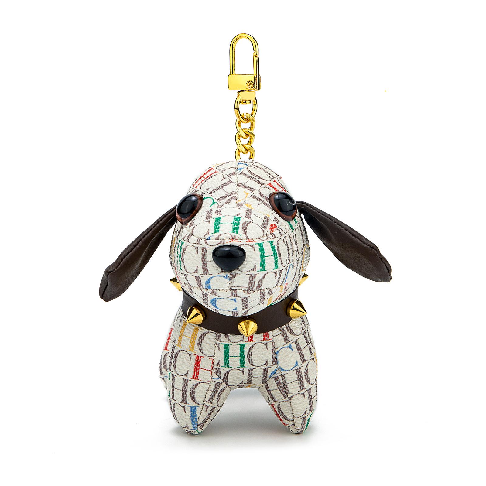 CHHC Cross Classic Monogram Dachshund Bag Pendant Fashion Keychain Charm with Gift Box