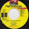 7inch Record TONY REBEL  Dont Remember Me NONE Penthouse Recor 2001 Jamaica Reggae Ska  Dub Used