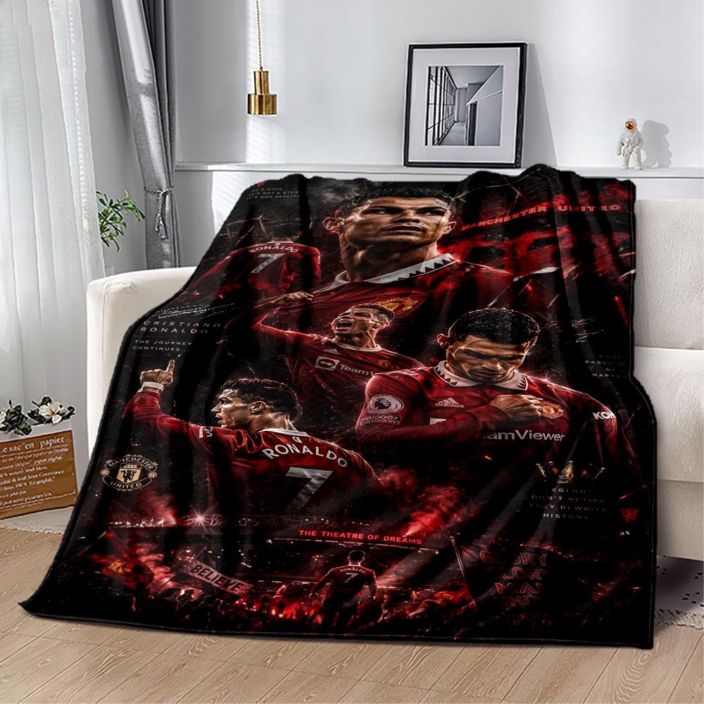 Cristiano Ronaldo Manchester Blanket Ultra-Soft Suitable for Office Chair Bedding Livingroom Four Seasons Universal Modern Style