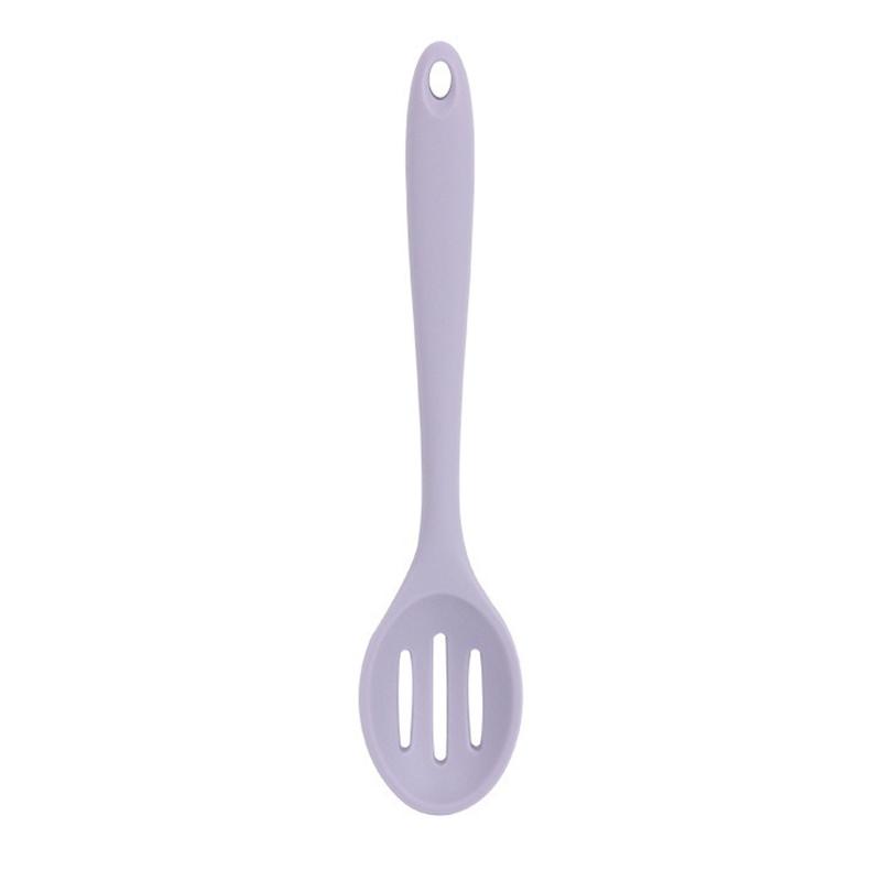 Solid Color Silicone Spoon Heat Resistant Non-stick Rice Spoons Kitchen Utensil Slotted Spoon Cooking Kitchen Tool Tableware4