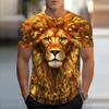 Printed Men's T-shirt Summer Casual T-shirt Animal Pattern Top Harajuku Short Sleeved Shirt