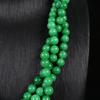 Green Stone Handmade Beaded Earrings and Necklace Set - Elegant High-End Fashion Jewelry