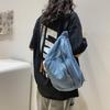 Student's Large Capacity Denim Chest Bag Women's Crossbody Bag Waist Bag