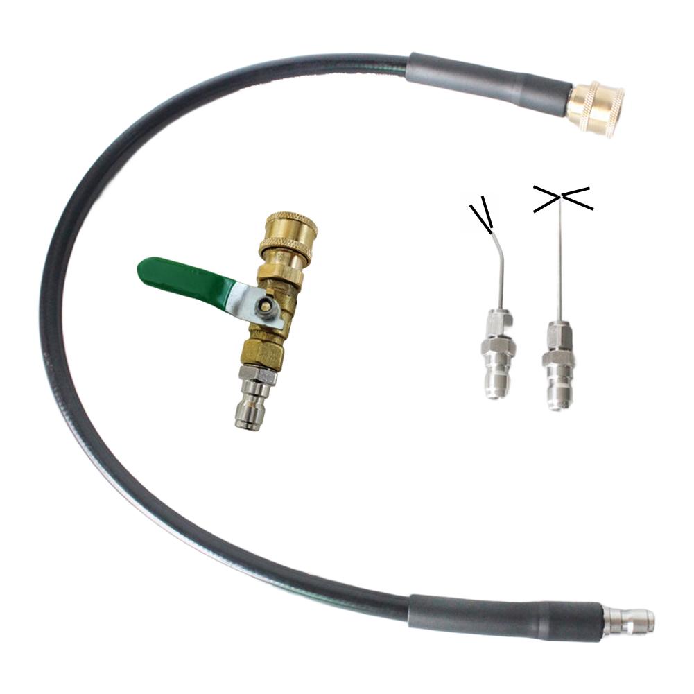 60cm Appliance For Cleaning Hose Kit with 1/4 Male Female Connectors 2 Spray Needles 1 Union Valve for Washer Heater