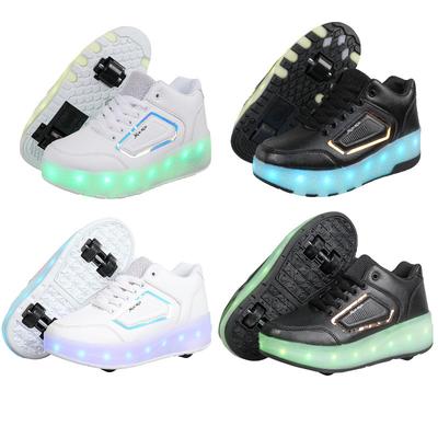 Runaway Shoes Four-wheel Cool Lanterns Men and Women Children Roller Skates Adult Deformation Skates Double-wheel Internet Celebrity Wheels Shoes