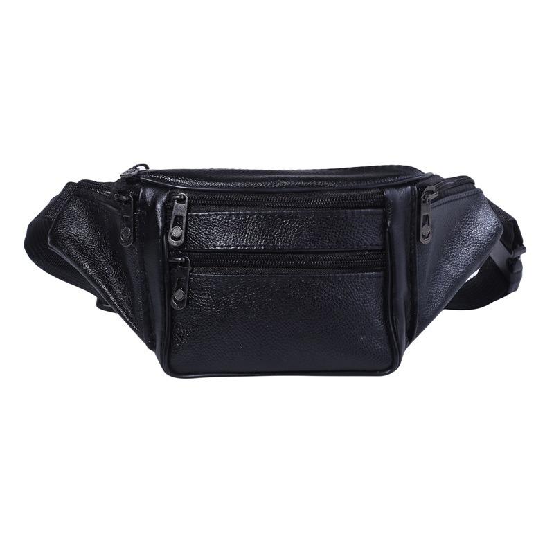 Fashion Men Genuine Leather Waist Packs Men Organizer Travel Waist Pack Necessity Waist Belt Mobile Phone Bag