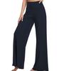 High Waisted Straight Leg Pull-On Pants with Elastic Waist and Pockets