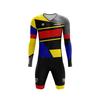 2026 MENS Triathlon Trisuit Campionato del Mondo Manica Lunga Dragon Skinsuit Nuoto Ciclismo Corsa Competizione Appare