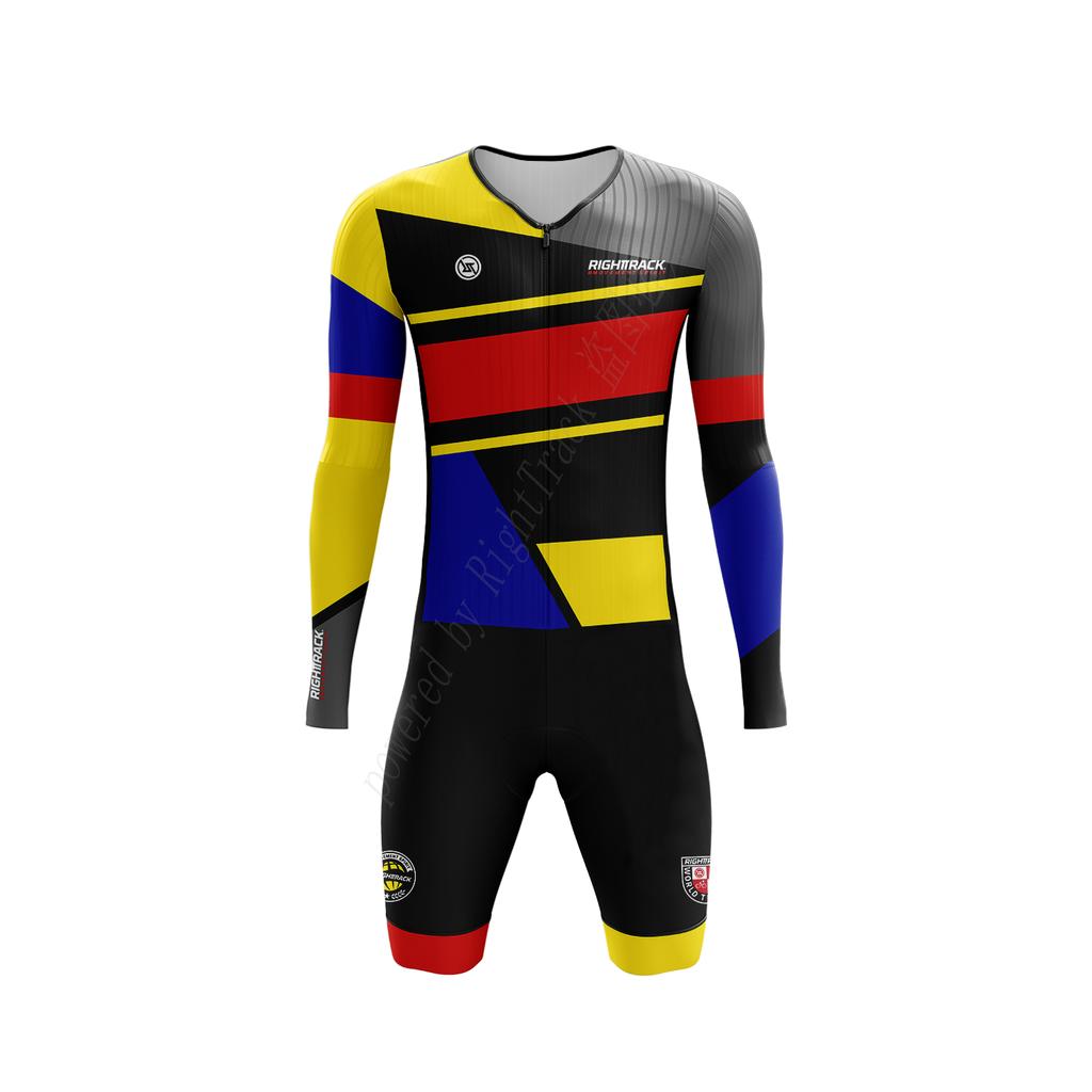 2026 MENS Triathlon Trisuit Campionato del Mondo Manica Lunga Dragon Skinsuit Nuoto Ciclismo Corsa Competizione Appare