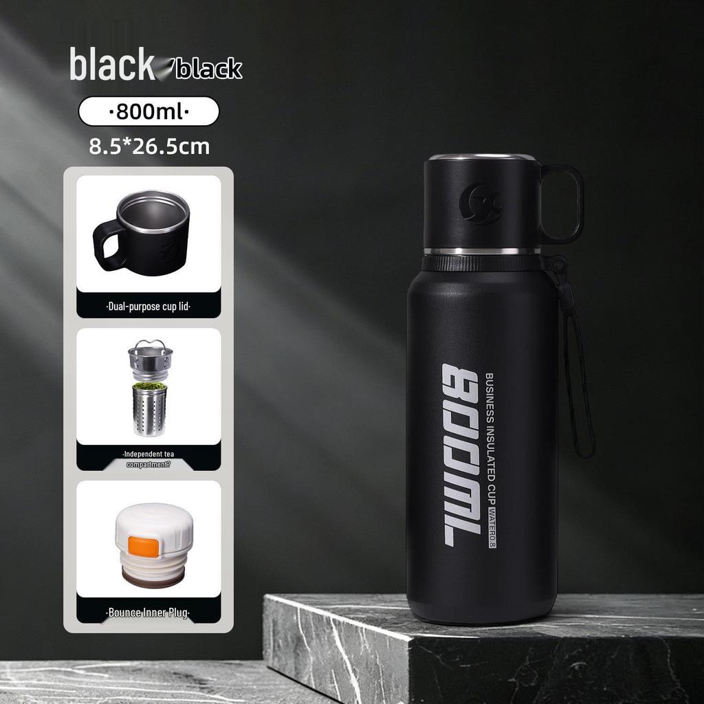 Large Capacity 316 Stainless Steel Thermos with Tea Infuser – Portable, Leak-Proof Bottle for Hot/Cold Retention