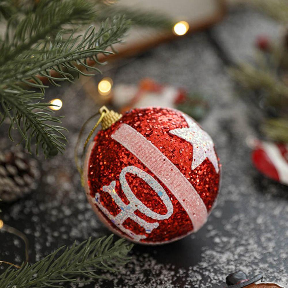

4Pcs/Box Plastic Christmas Gifts Boxes Pendant Foam Ball Christmas Decorations золотий