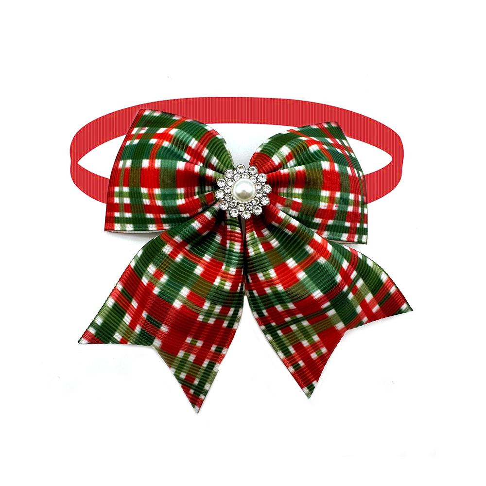 50/100pcs Christmas Pet Dog Bow Ties Puppy Collar Pearl Style Dog Bow Tie Puppy Collar for Small Dog Cat Grooming Products