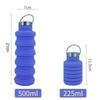 1PC 500ml Portable Silicone Water Bottle Retractable Folding Coffee Bottle Cups E Outdoor Travel Tools Collapsible Sport Bottles