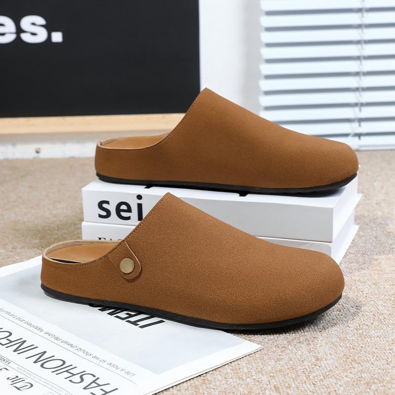 2025 New Men's Half-slip Versatile Fashion Slip-on Slippers Outdoor Comfortable Soft-soled Casual Shoes Designer Men's Slippers