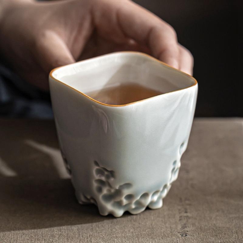 Keramický šálek na kávu, Kreativní porcelánové šálky na čaj Kung Fu v čínském stylu, Osobní nádobí pro jednotlivé nápoje, Hrnek na víno, Velkoobchod, 1ks