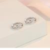 D Color Sparkling Moissanite Earrings 925 Sterling Silver Classic Shining Circle Hoop Earrings For Women Fine Jewelry