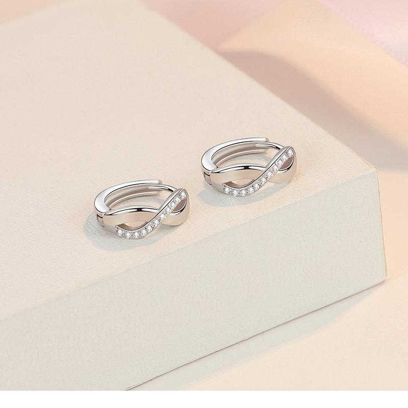 D Color Sparkling Moissanite Earrings 925 Sterling Silver Classic Shining Circle Hoop Earrings For Women Fine Jewelry