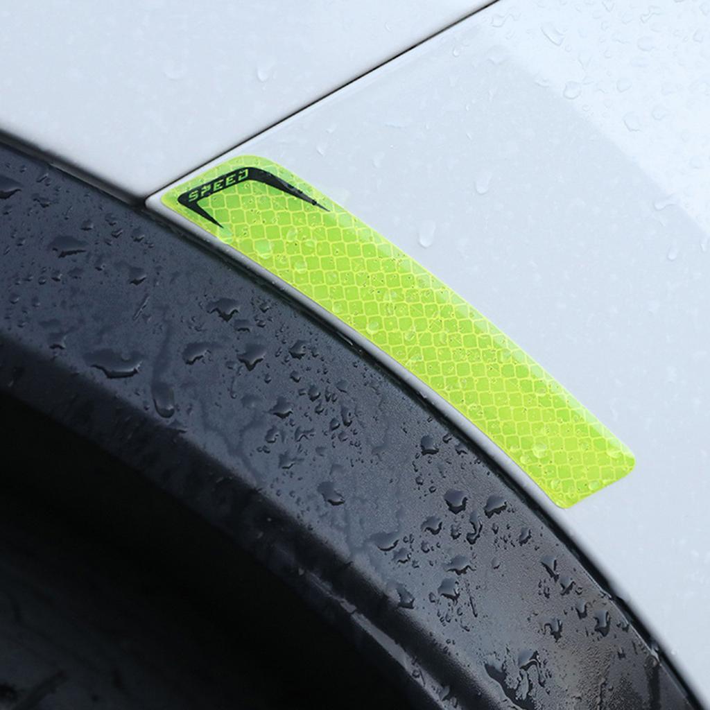 2 stücke Rad Reflektierende Tpe Aufkleber Aufkleber Warnung Sicherheit Reflektor Streifen Aufkleber Streifen Universal Fit Auto Lkw Motorrad