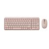 Combo Tastatură și Mouse Bluetooth Wireless, Laptop Business, 99 Taste, Roz