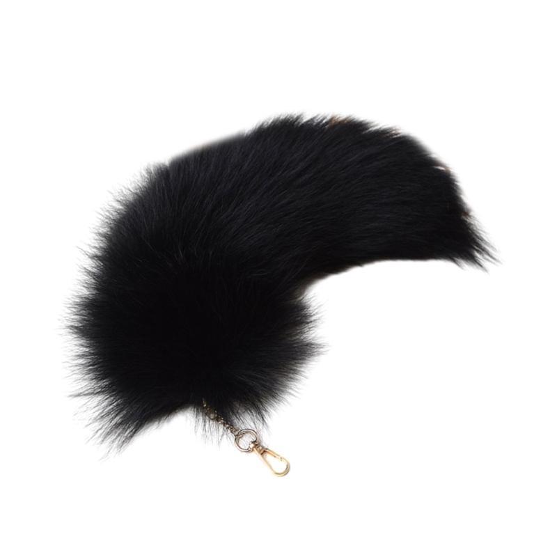 New Fashion Wolf Tail Fur Keychains Unisex Pendant Car Keyring Holder Key Chains Charm Bag Accessories Gifts