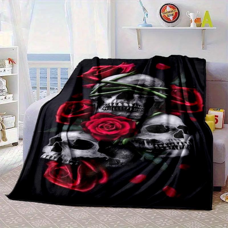 Day Of The Dead Skull Blanket Flannel Blanket Throw Blanket Sofa Cover Blanket Soft Premium Blanket Picnic Blanket Tv Blanket Gifts