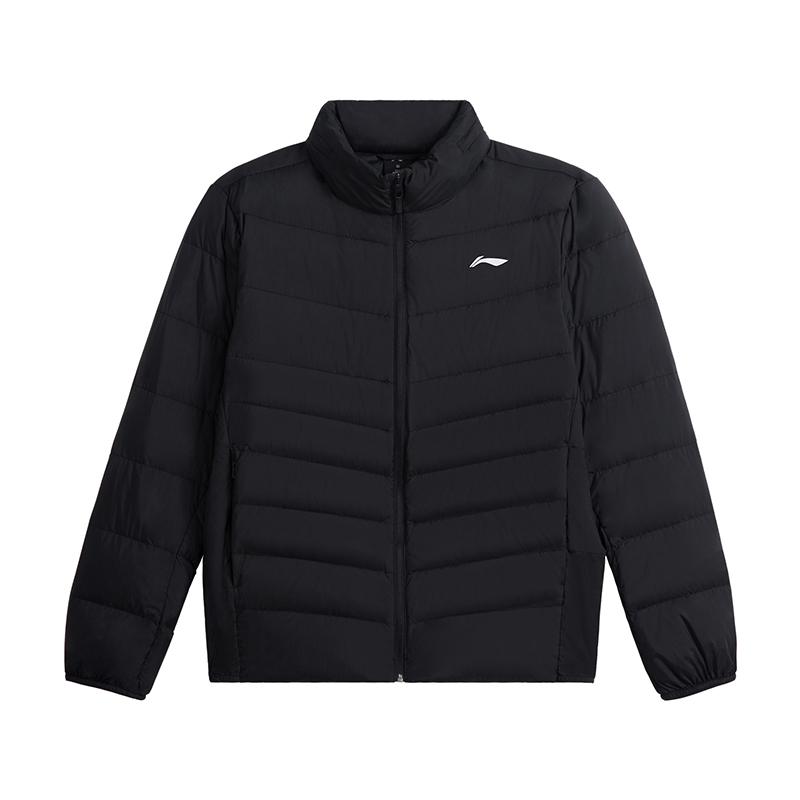 

Li Ning Теплоудерживающий Водоотталкивающий Ветрозащитный Антистатический Стойка воротник Удобный Повседневный Универсальный Короткий Зимний Пуховик AYMV697-1 S