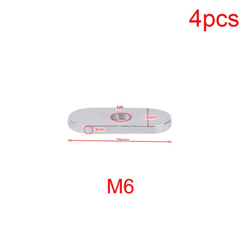4Pcs M5/M6 Stainless Steel Kayak Canoe Sliding Nut Side Mount Slide Track Rail Silders Fishing Rod Pole Holder Mounting Nuts