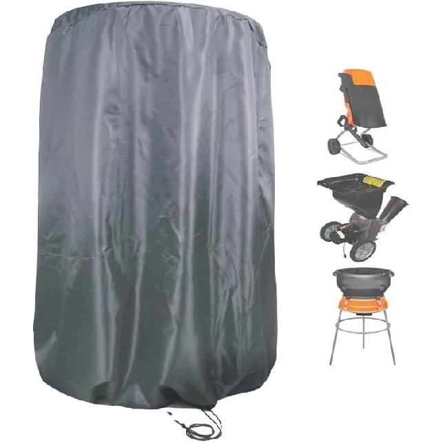 Чехол J&C для измельчителя веток 420D, чехол для мульчера-измельчителя древесины 43x33 дюйма, водонепроницаемый чехол для электрического мульчера листьев, защита для измельчителя листьев серый