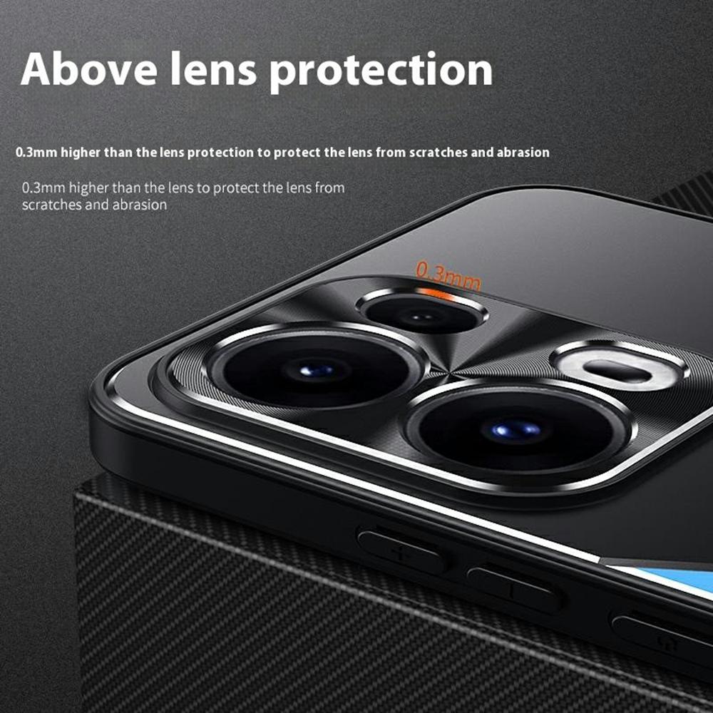 För Oppo Reno13 Pro 5G Fodral Aluminiumlegering+TPU Stötsäkert Telefonskal