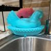 Decorative Sponge Organizer Chicken Holder for Kitchen Sink 3D Printed Hen Shaped Caddy with Draining Hole Bathroom Stable Countertop
