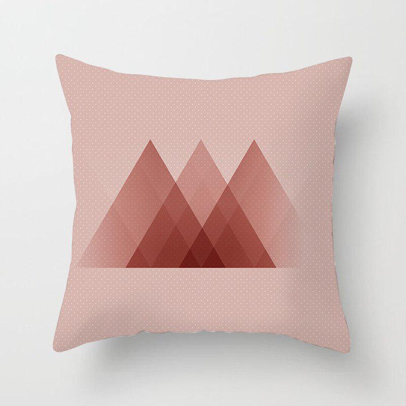 pink geometric pillow