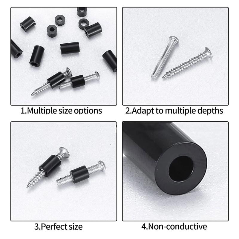 200Pcs Black Nylon Standoff Spacer Set, Insulation Column Standoff Spacer Durability Spacers For Electronics DIY Project