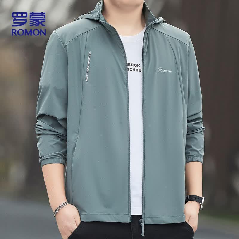ROMON Men's Summer Sun Protection Hooded Jacket