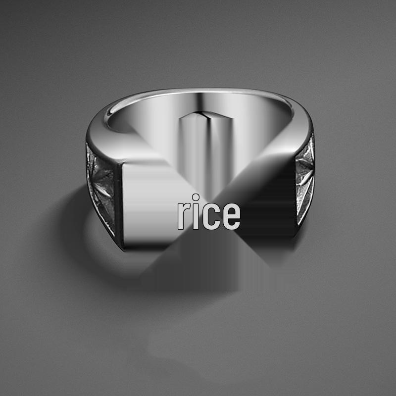 Men's Thai Silver Arrow Ring: Retro Punk Wide Band Open Thumb Ring