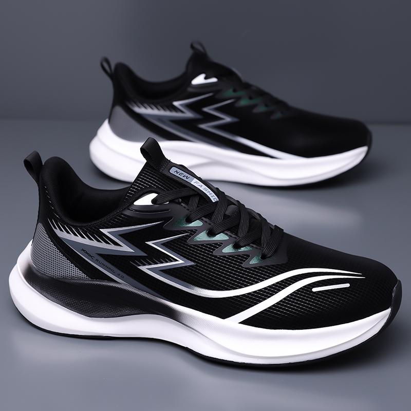 Men's Running Shoes Breathable Mesh Ultra-light Soft Bottom New Summer Student Sports Shoes Rubber Sole Versatile Casual Sneaker
