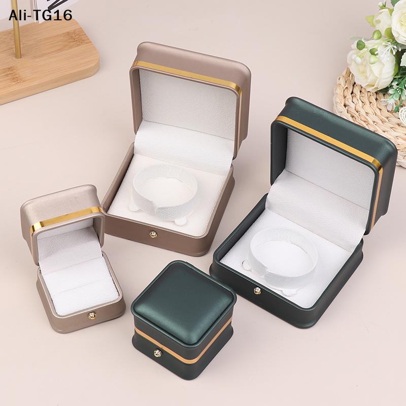 1PC Jewelry Box High End Leather Ring Box Jewelry Box, Valentine's Day, Mother's Day, Birthday Party Gift Box