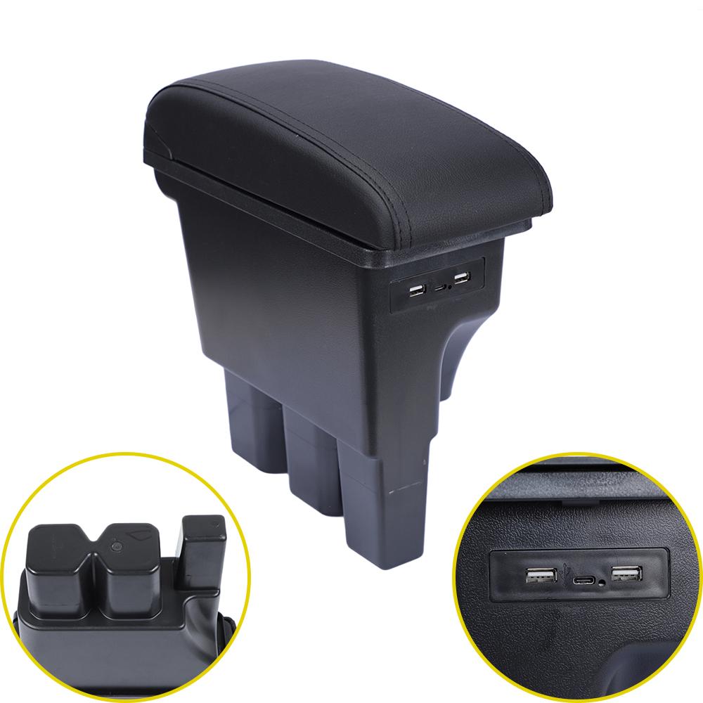 Car Center Armrest Box Assembly Storage Box with USB Ports for Suzuki Jimny 2019-2023 JB74 Retrofit Parts Interior Accessory