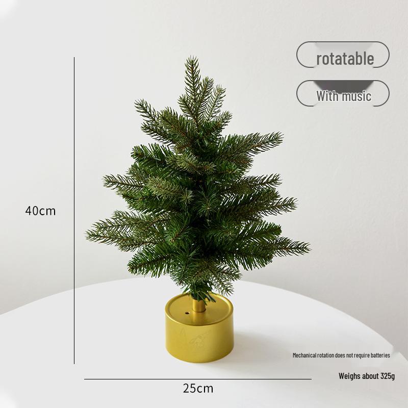NUCHI Rotating Christmas Tree Music Box Ornament