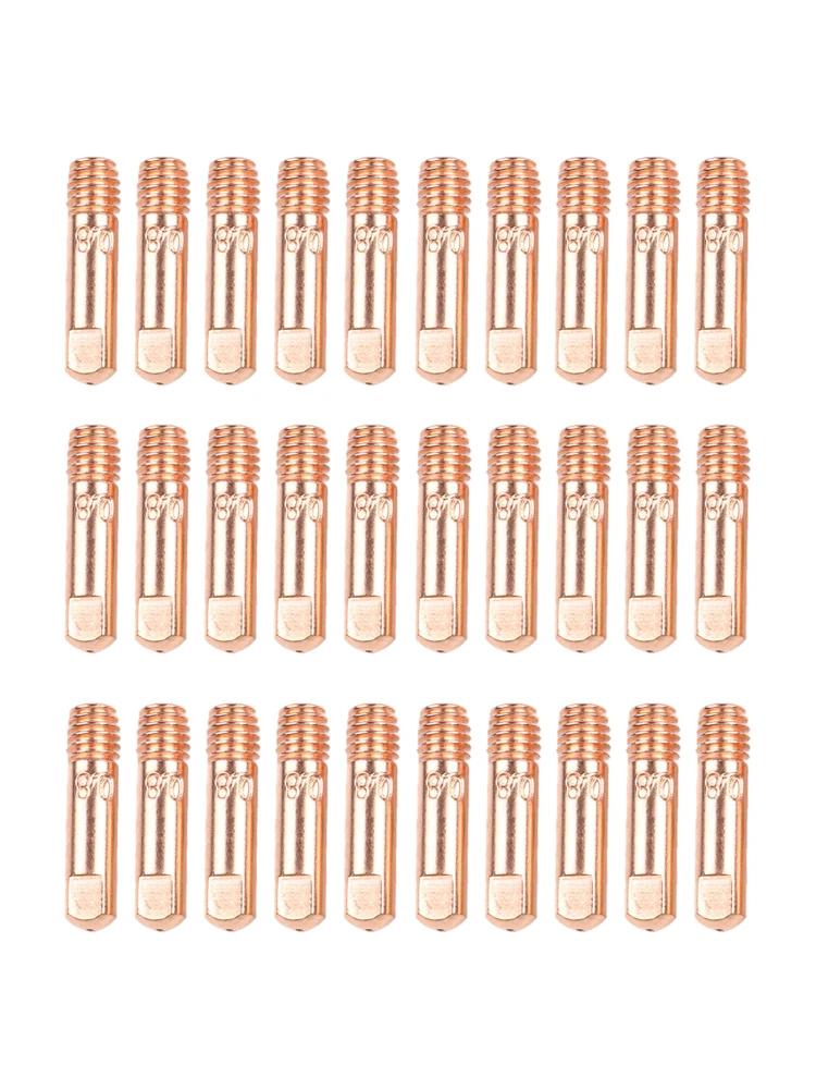 0.030 0.8mm MIG Welding Tips Copper Tips For Welding Machine Copper Weld Tips Compact Portable Design Compatible With 15AK