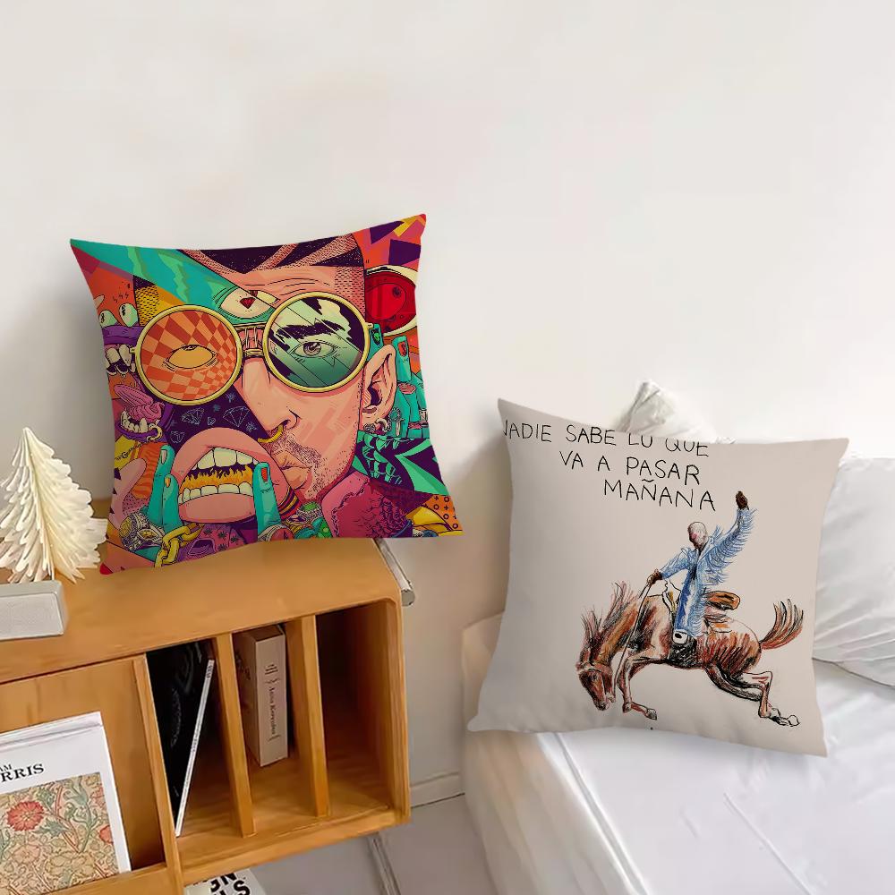 Rapper B-Bad Music B-Bunny cushion cover Pillow Cover Decoration Room Home Sofa living Office Car Nordic Simplicity
