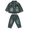 Boys' Denim Streetwear Set - 2025 Spring/Autumn Korean Style Three-Piece for Little Bad Boys