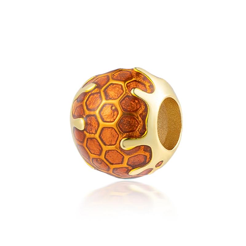 Perline Charm Oro Scintillante Pendenti Originali Europei Snake Fit Bracciale in Rame Collana Perline Per Gioielli Fai da Te Regalo Donna