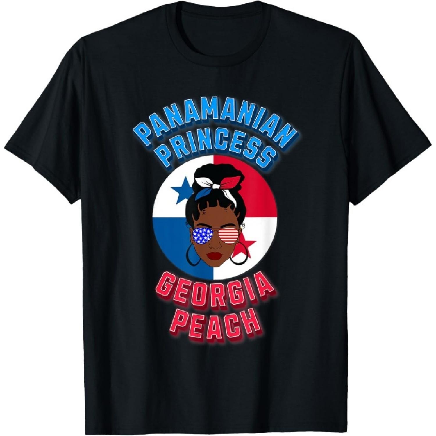 

Panama Princess Georgia Messy Bun Bandana Peach Sunglasses T-Shirt XXXXXL