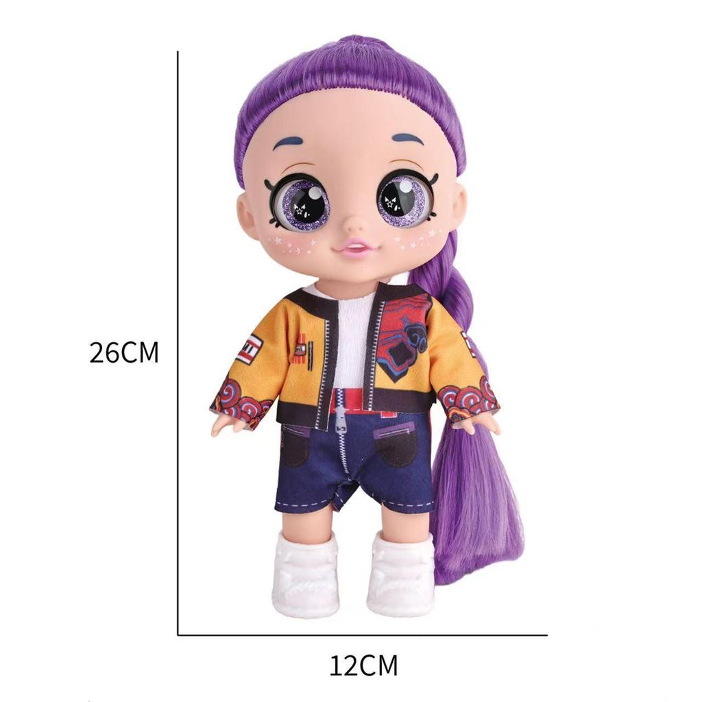10-13 Inch 5-joint 5D-eyed K-POP Demon Hunter Music Theme Blue Tiger Plush Doll