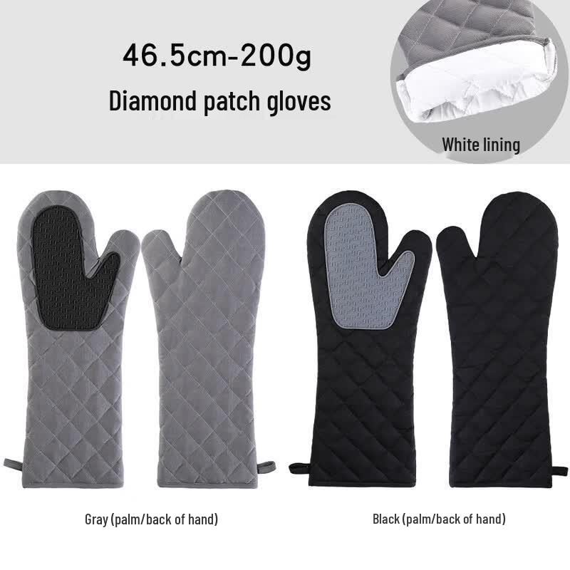 Heat-Resistant Silicone Oven Glove черный