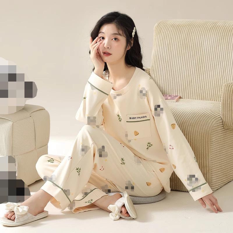 Women's Autumn/Winter Pajama Set: Cute, Girlish Long-Sleeve, Loose, Casual Homewear