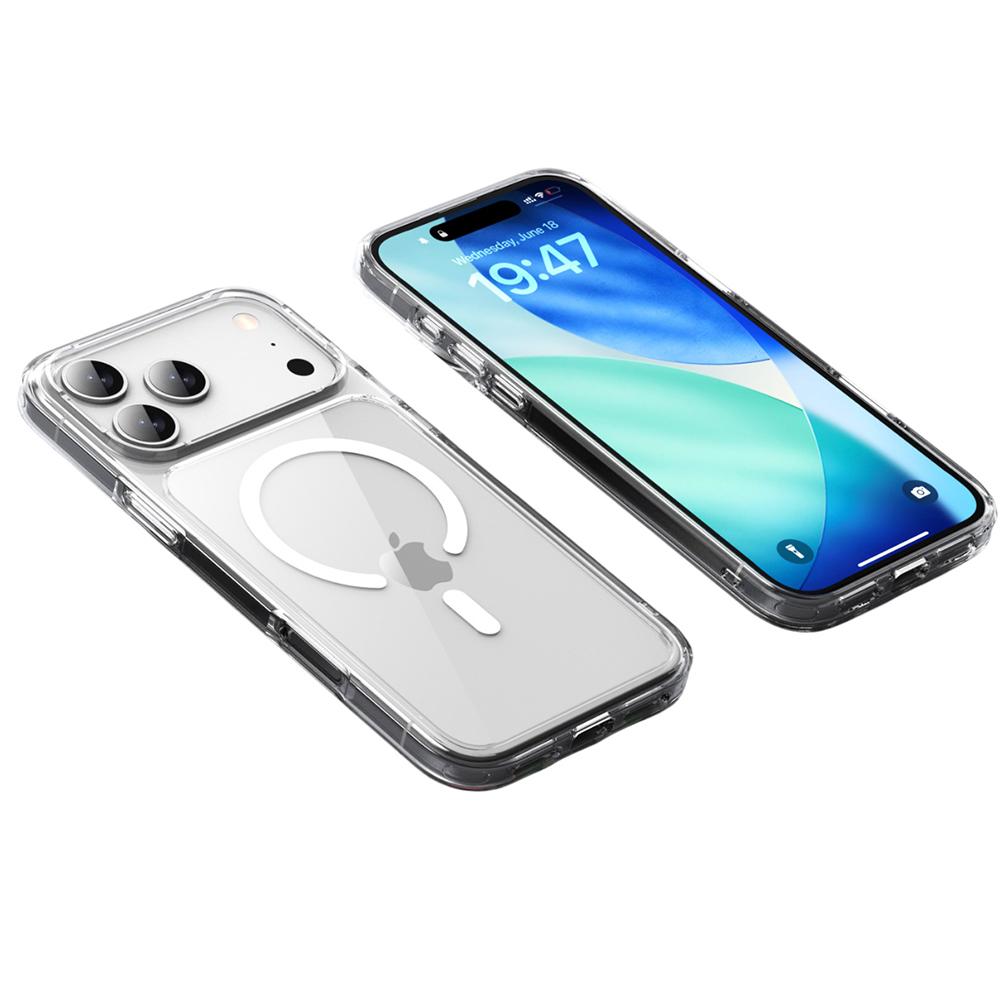 For iPhone 17 Pro Max Case Compatible with MagSafe TPU+PC Clear Phone Back Cover