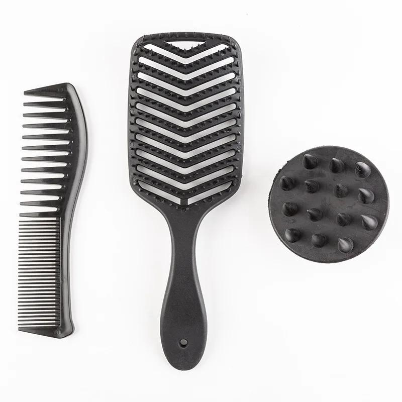 1 Set Pieptene de Masaj Coaste în Formă de V Pieptene de Păr Scobit Șampon Spumare Rapidă Perie de Păr Magic Demelant Instrumente de Stilizare a Părului